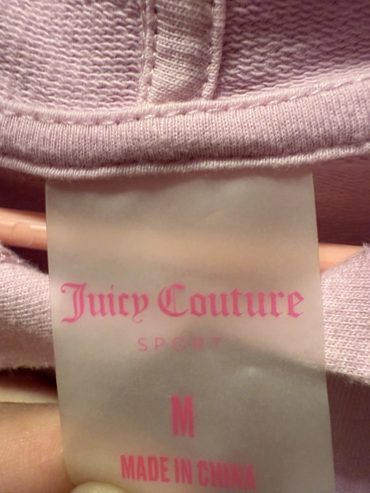 Juicy Couture Sport Womens Ombre Hoodie Sweatshirt Pink White Peach Medium Med M - Image 3 of 3