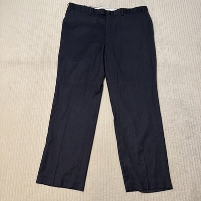Ralph Lauren Slim Fit The Comfort Flex Flat Front Pant Blue plaid NWT 38X29 DNL