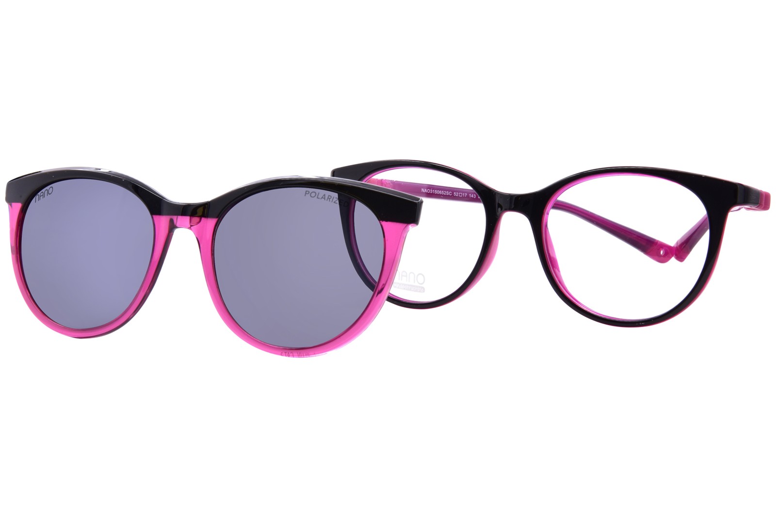 Очки Nano Vista Glitch-SC-3.0 NAO315-06 Молодежные детские черные 52 мм с клипсой