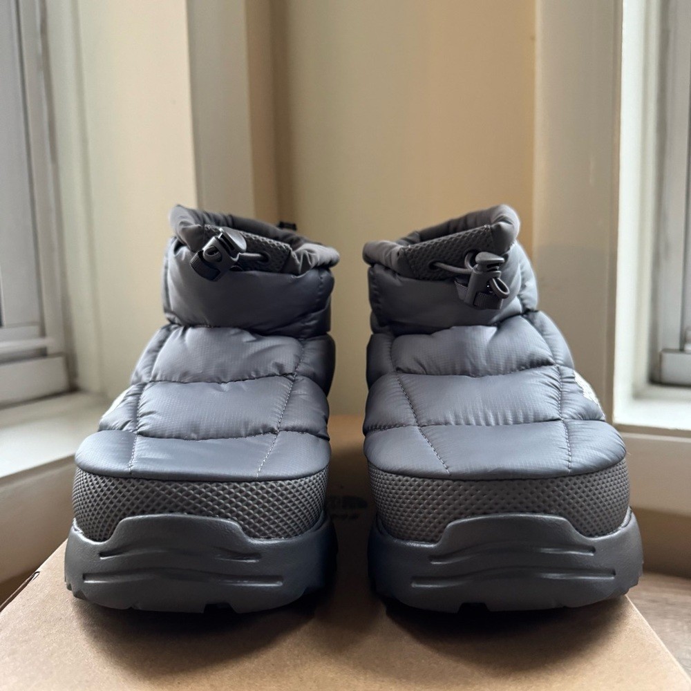 North Face x Skims Nuptse Traction Chukka Boots Gunmetal Men's 6 / Women's 8 image 3