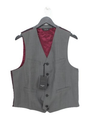 Paul Smith Men's Coat Chest: 42 in Grey Wool New with tags