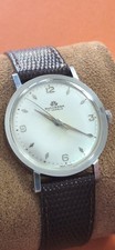 Vintage Bucherer 17 Jewel Swiss Mens Watch Manual Wind Stainless Steel c.1957