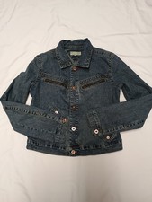 Girl's Tommy Jeans Collared Stretch Button Up Denim Jacket Tag Size Large
