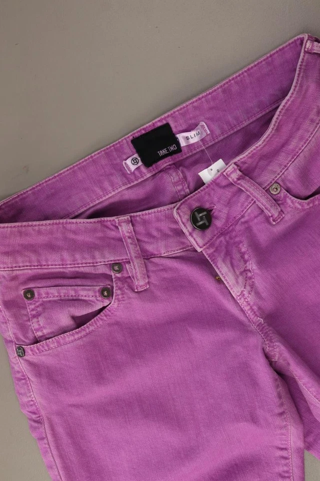 Take Two Skinny Jeans Skinny Jeans für Damen Gr. W27, S, 36 lila aus Baumwolle - Bild 3 von 4