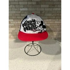 Disney Parks Hat Mens Snapback Angry Mickey Mouse Red White Blue Cap Graffiti