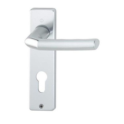 Hoppe Kurzschildgarnitur Birm.1117/202KP Alu.F1 PZ eck.Drückergrt. 2566340
