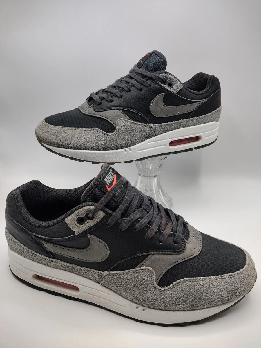 Nike Air Max 1 Premium Dark Smoke Grey Flash Crimson for Sale
