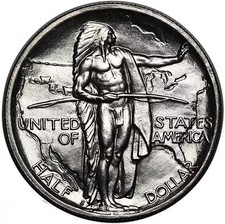 1936 S Oregon Trail Commemorative Half Dollar 50C