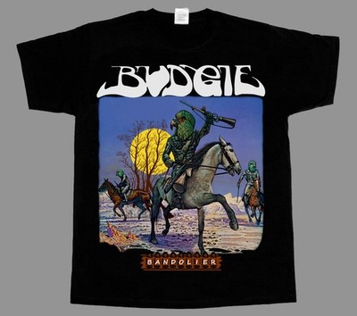 BUDGIE BANDOLIER'75 NEW BLACK T-SHIRT 345XL