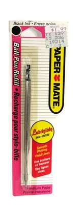 Paper Mate Lubriglide Ball Pen Refill Black Ink Medium Point Vintage/New
