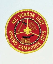 Mt Vernon District Spring Camporee Scout Patch 1979