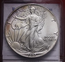 NL* STATI UNITI 1 DOLLARO ARGENTO 1987 1 ONCIA ARGENTO PURO Liberty Walking