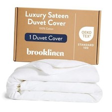 Luxury Sateen Duvet Cover - 100 Cotton, King/California King/Cali King White