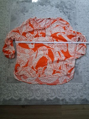 Milano Italy Damen Bluse 31-6017-3555 orange print Gr.48 ANGEBOT!!!