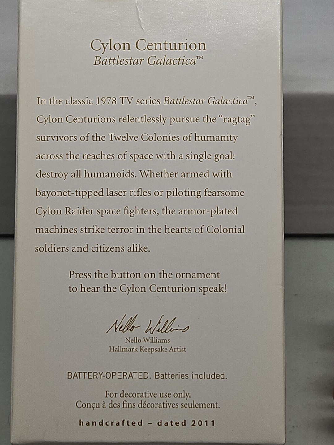 Hallmark Keepsake Cylon Centurion Battlestar Galactica