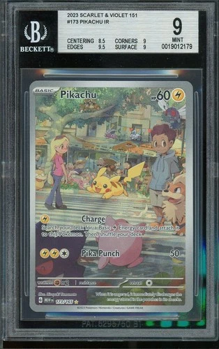 Pikachu Ir 173 Scarlet And Violet 151 Pokemon BGS 9 Silver *179
