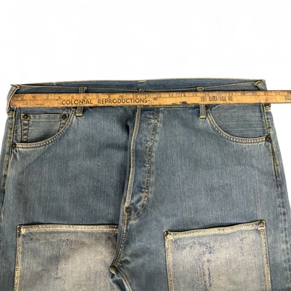 Jeans vaqueros holgados vintage Evisu doble parche Y2K Skater talla 44 Foto 4 de 4