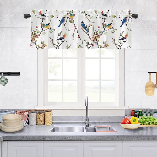 Kitchen Curtains Valances, Rod Pocket Valances for Windows, Small Window - Picture 5 of 6