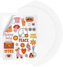 Glossy White Printable Vinyl Sticker Paper 20-100 Pack for Inkjet Printer 8.5x11