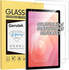 2-Pack of Transparent Tempered Glass Screen Protectors for Samsung Galaxy Tab S1