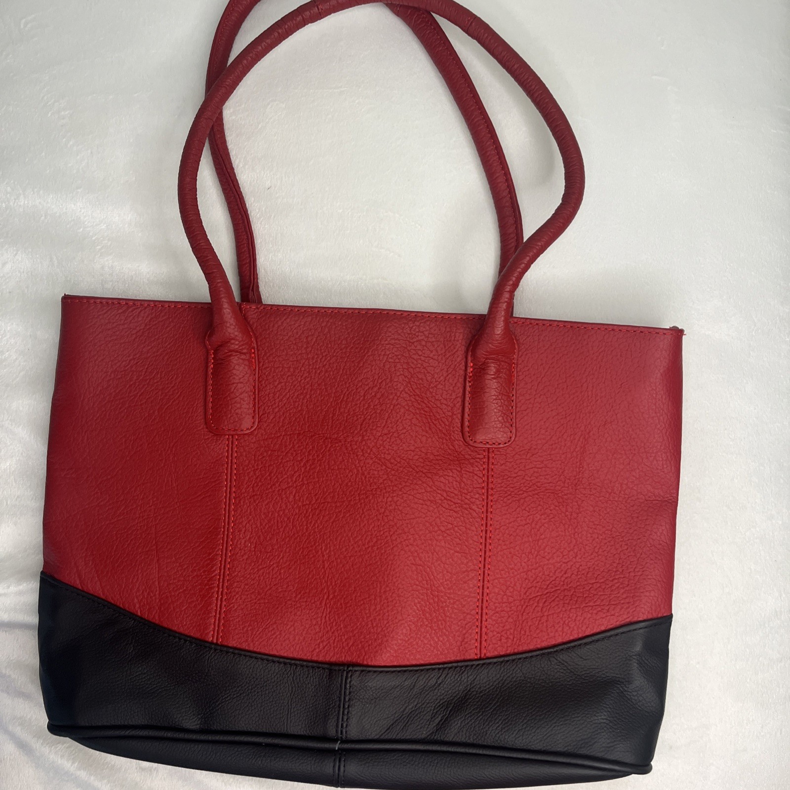 Ameri-Leather Red Black 2 Tone Textured Leather S… - image 3