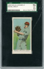 1909 E92-4 Nadja Caramel Bill Bailey St. Louis Browns SGC 5.5 "Free Shipping"