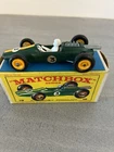 Vintage Matchbox Lesney No. 19 Green Lotus Car With Original Box 1:64