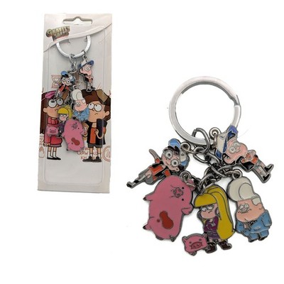 5 Pcs. Gravity Falls KeyChain Set - DIPPER MABEL PACIFICA STAN & WADDLES New