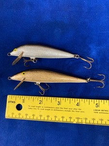 Vintage A.C. Shiner fishing lures # 375 and # 450