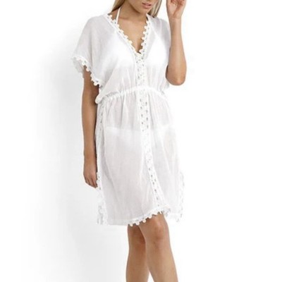 Seafolly Australia Field Of Dreams Gauzy Swim Beach Cover Up Dress Crochet  Lace | eBay