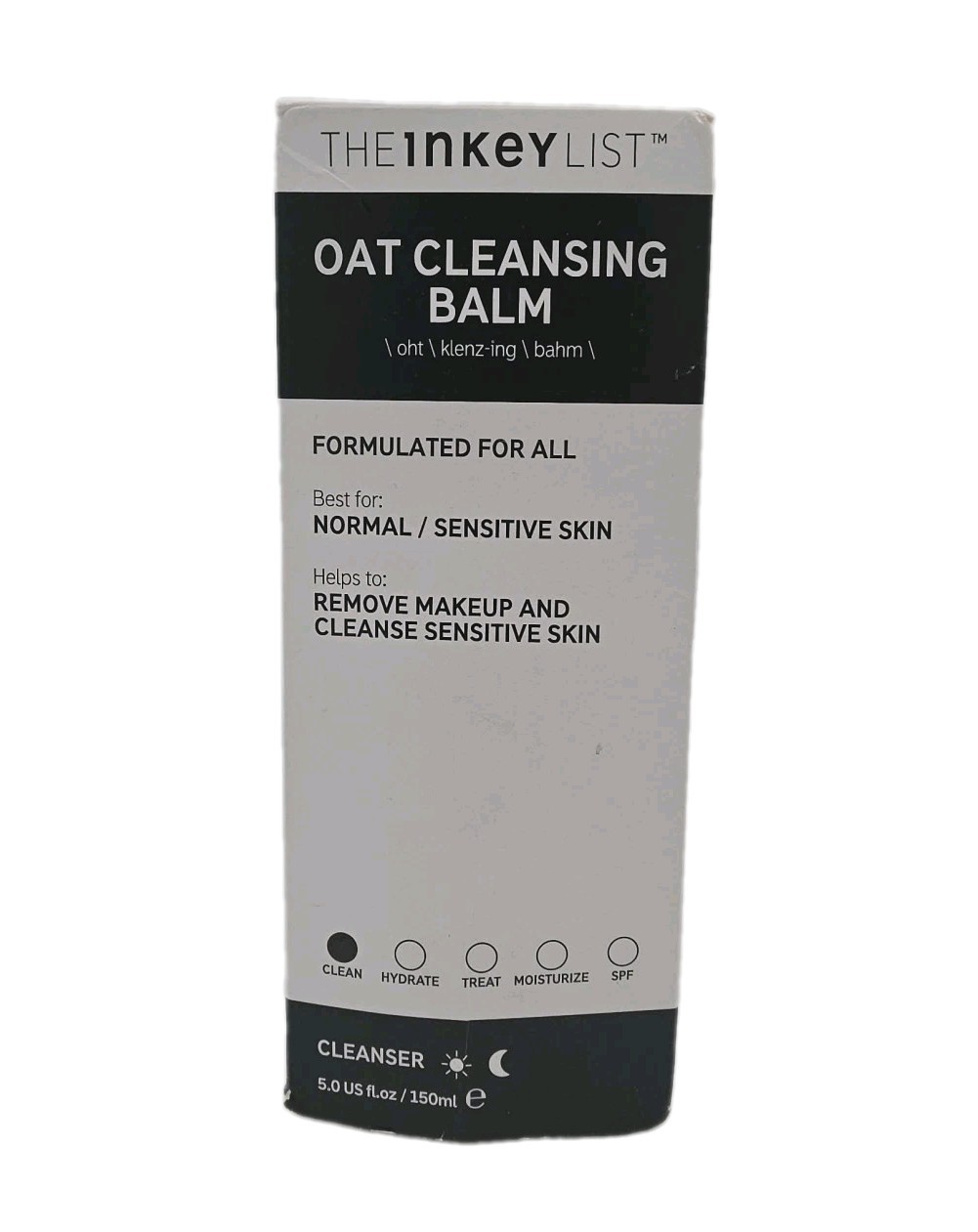The Inkey List 3% Oat Cleansing Balm 150ml, Makeup SPF Remover, Damaged Box