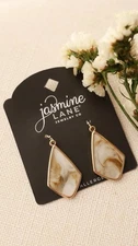 JASMINE LANE Dangle Earrings Hypoallergenic Gold Tone Marble Jewelry Co