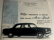 1954 Willys Usa Car Brochure Willys Overland Export Corp Aero Lark