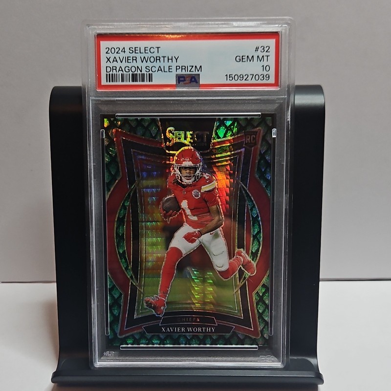  Xaivier Worthy RC #32 2024 Select Dragon Scale Prizm /81 PSA 10 SP