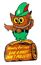Woodsy Owl Give A Hoot Dont Pollute 3 Inch Nostalgia Retro Vinyl Sticker Decal
