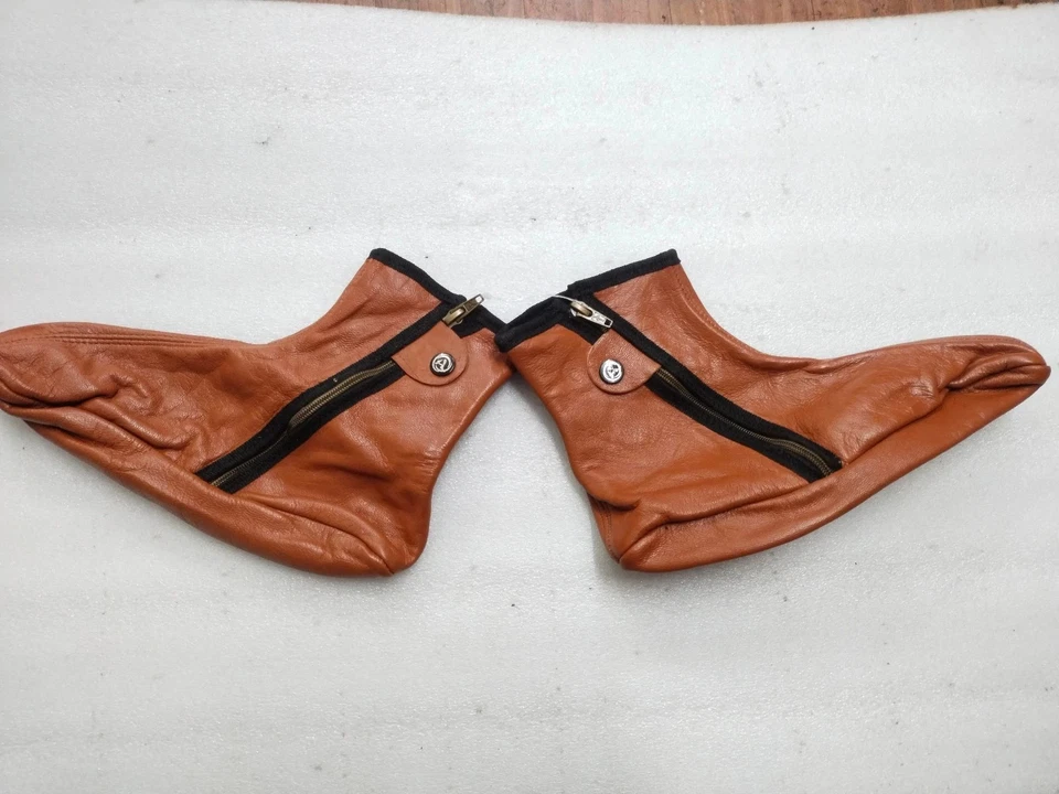 Azad Premium Tan Leather Zipper winter Socks High Ankle Khuffs/Footwear. - Image 4 of 4