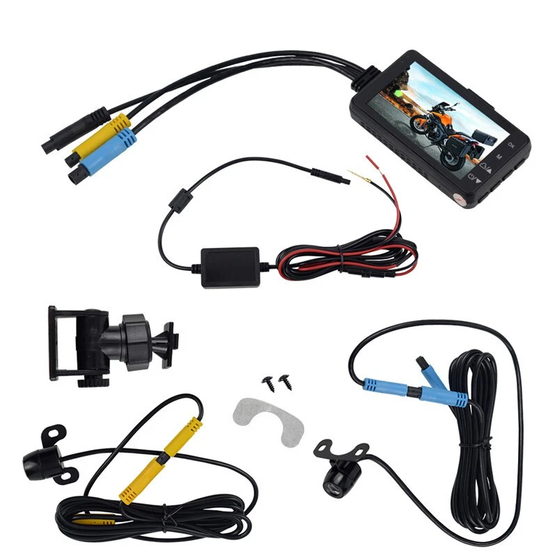 Videocámara tacógrafo grabadora de video DVR para motocicleta LCD de 3"" Foto 2 de 4