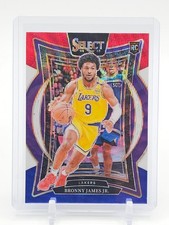 BRONNY JAMES JR 2024-25 SELECT CONCOURSE ROOKIE TRI-COLOR PRIZM #90 LAKERS Q2045