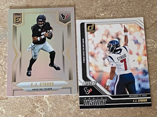 Lot of 2  C.J. Stroud  Houston Texans football cards