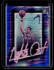 2020-21 Donruss Optic Lights Out Blue Pulsar Trae Young Atlanta Hawks #4