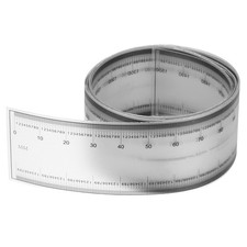 Film Flexible Ruler 200cm 0.1mm Scale with R Angle and Width Lines, 1 Pcs