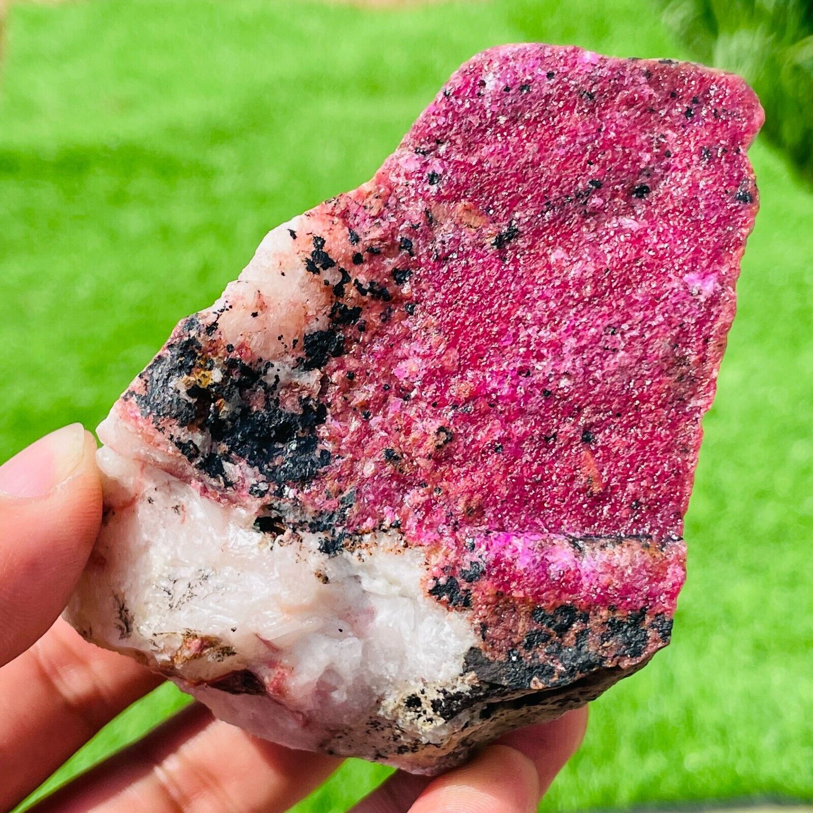 299g Natural Purple Pink Cobalt Cobalto Calcite Crystal Gemstone Rare  Mineral