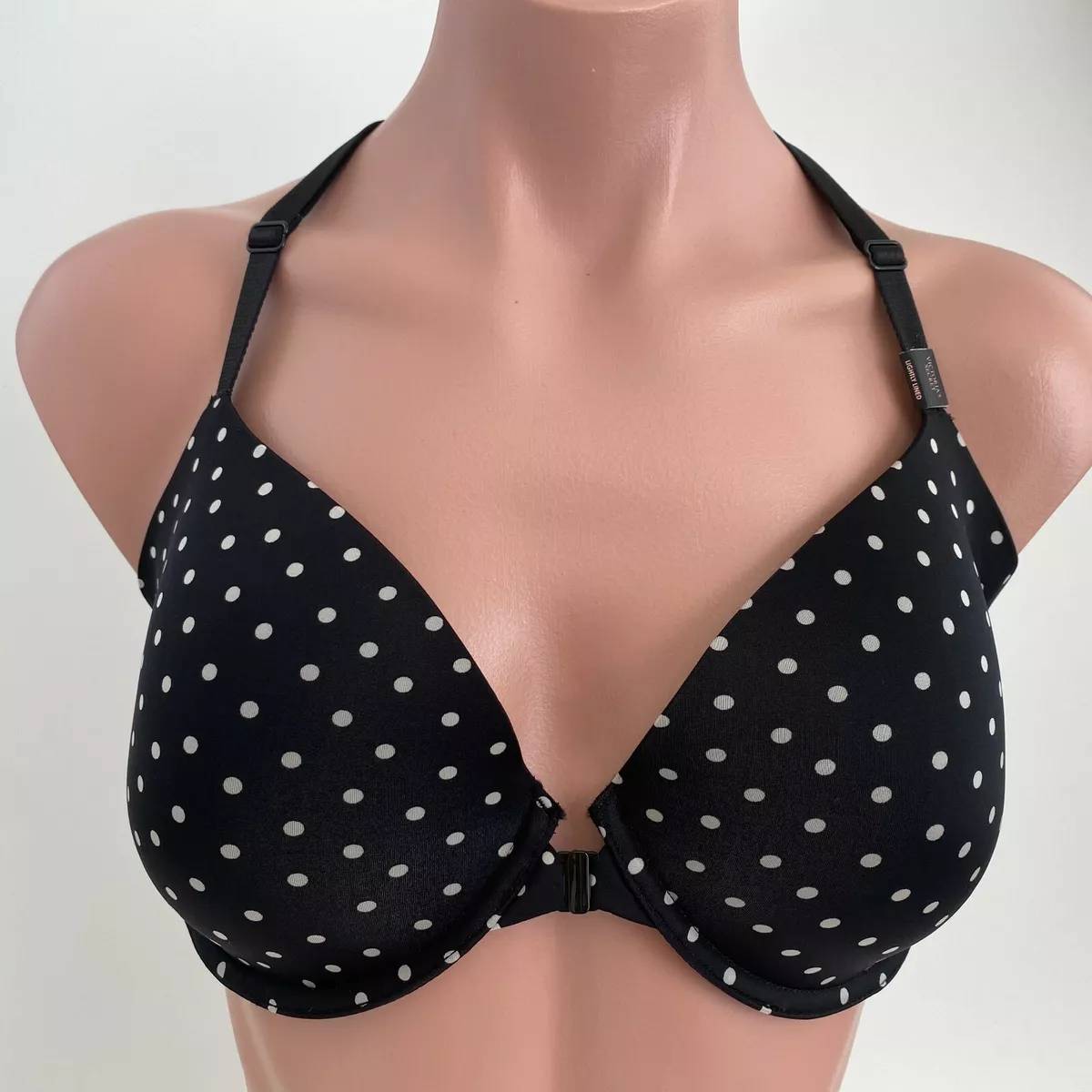 Victoria's Secret Racerback Front Closure Padded Demi Bra Black Size 32DD  NWT