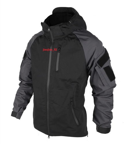 Camouflage Mens Tactical Hunting Hooded Jacket Cardigan Zipper Coat Outdoors New - Picture 6 of 18