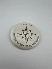 Rare GENCON IX 1976 PREMIER WARGAME CONVENTION BUTTON PIN TSR D&D AD&D RPG - OBO