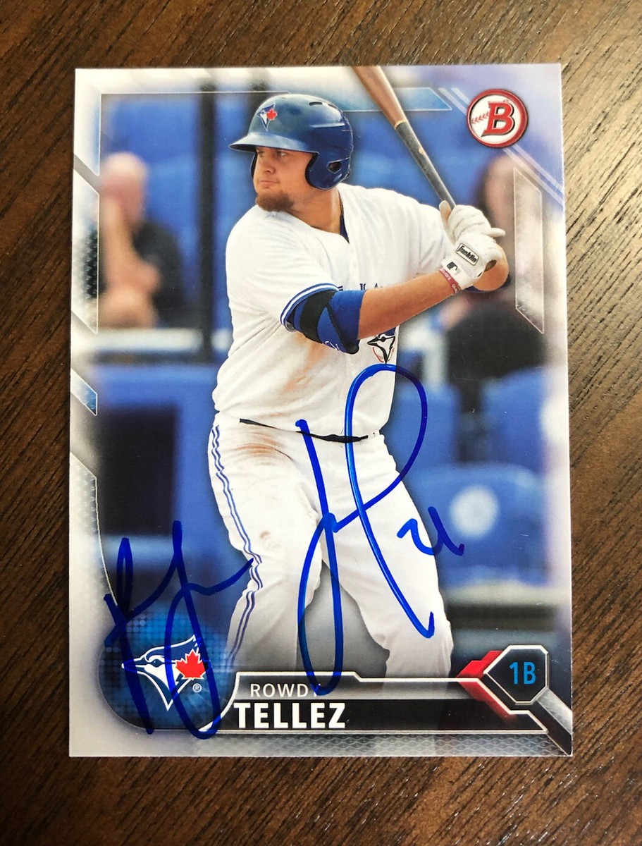 TORONTO BLUE JAYS- ROWDY TOLLEZ SIGNED 2016 BOWMAN PROSPECT #BP132