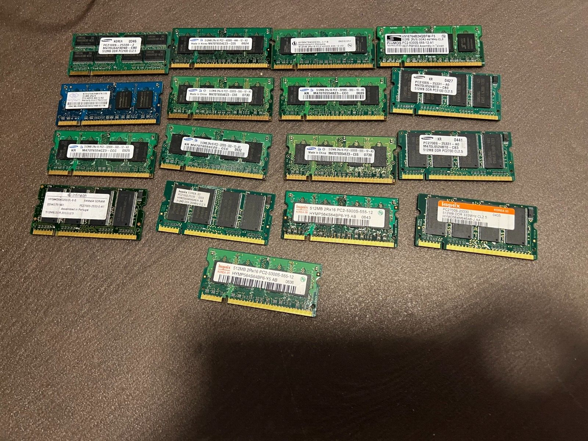 512MB RAM MÉMOIRE 2Rx16 PC2 4200S 444 12 A0 9100222329 44563 EUR 17,12