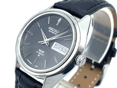 Vintage KING SEIKO Automatic Watch Hi-Beat Medallion Black Dial