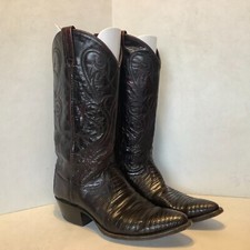 Mens Dan Post Cherry Lizard Skin Cowboy Boots...