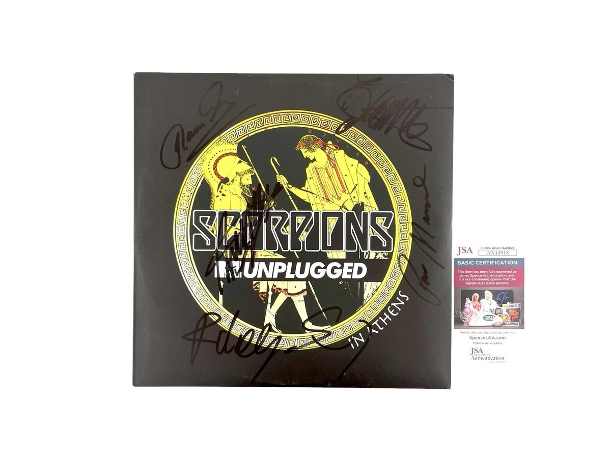 Scorpions Rare Band Signed Autographed Unplugged in Athens 3LP